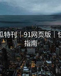 深度吃瓜特刊｜91网页版｜快速上手指南