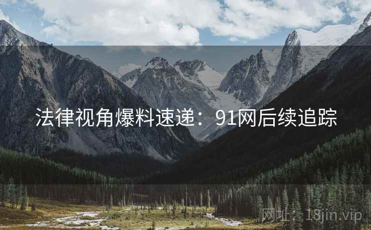 法律视角爆料速递：91网后续追踪