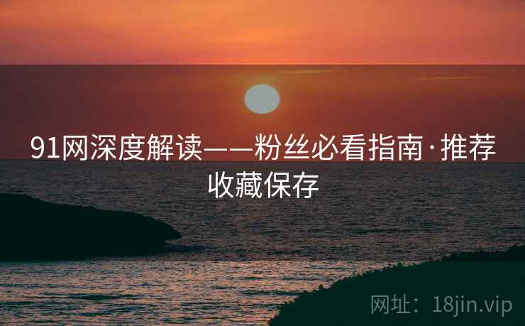91网深度解读——粉丝必看指南·推荐收藏保存