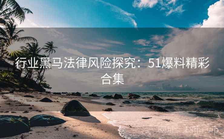 行业黑马法律风险探究：51爆料精彩合集